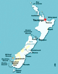 NZ Map / Tauranga